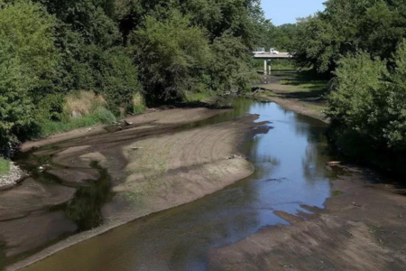 Iowa river during drought
