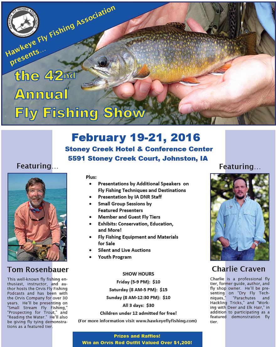 Hawkeye Fly Fishing Association Annual Fly Fishing Show - Iowa ...